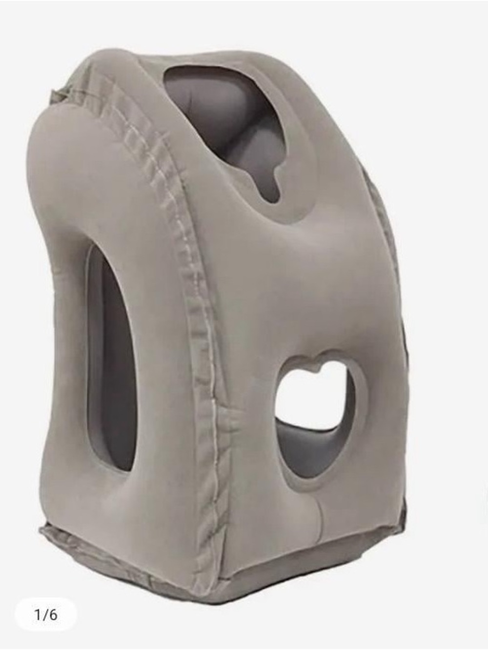 Inflatable Travel Neck Pillow - Taupe